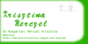 krisztina merczel business card